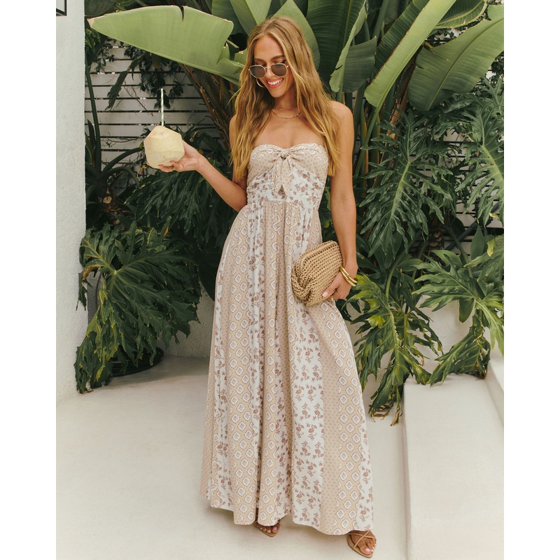 Carmella Strapless Smocked Jumpsuit