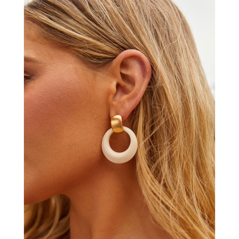 Caterina Doorknocker Earrings|Gold|O/S