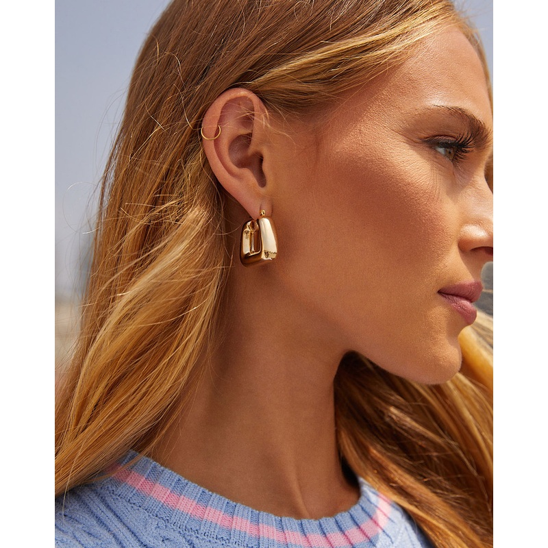 Dani Chunky Hoop Earrings|Gold|O/S