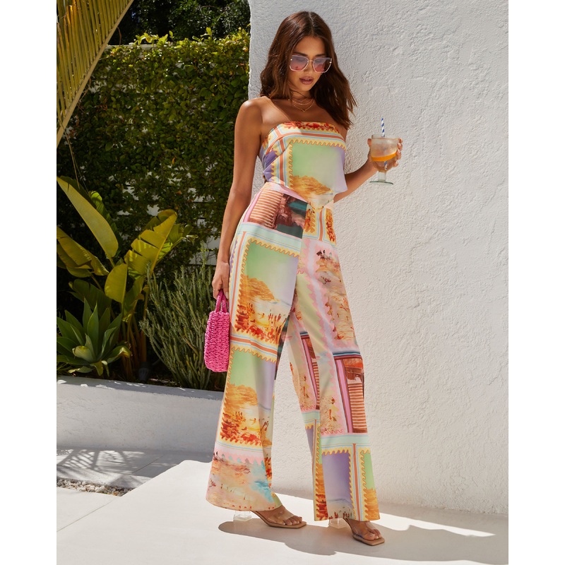 Jubilee Printed Strapless Handkerchief Top