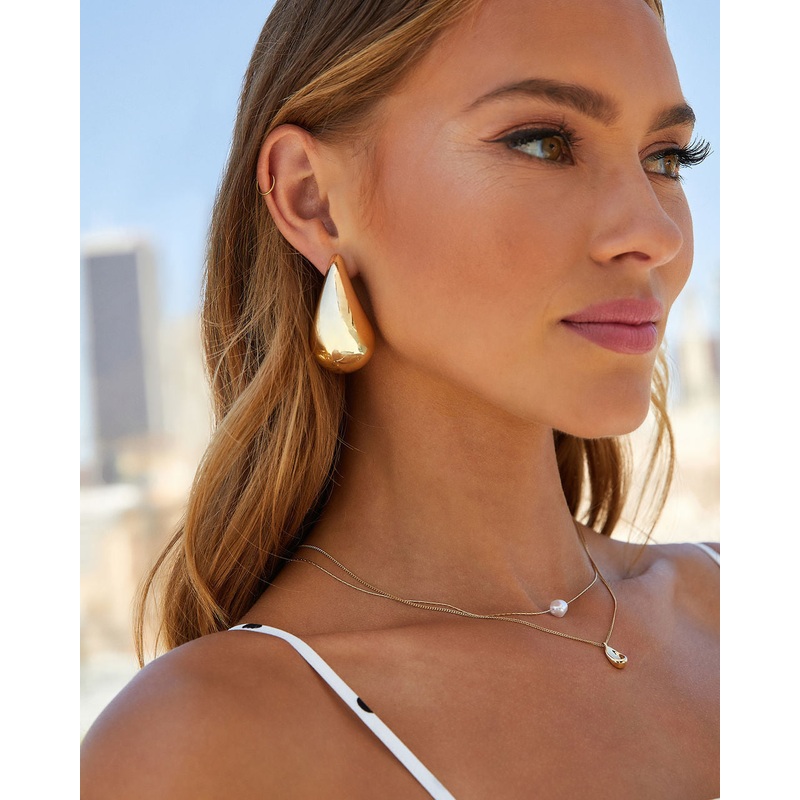 Luci Teardrop Bauble Earrings|Gold|O/S