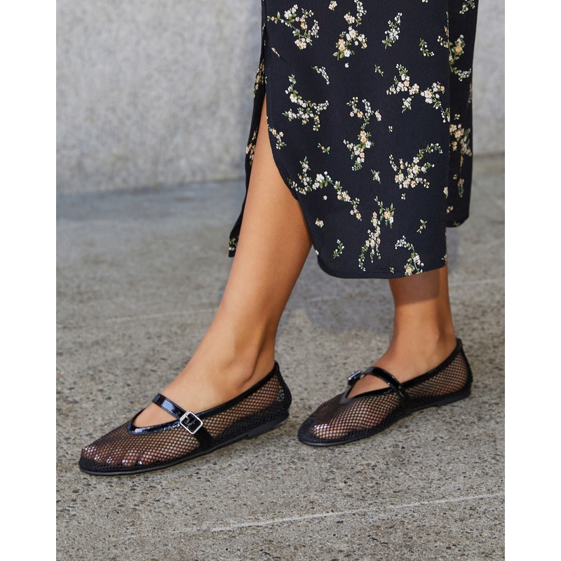 Nolita Mesh Flats|Black|Chocolate|Ivory|Natural|Red|6|7|8|9|10
