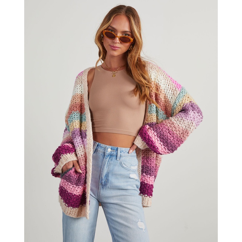 Oh Happy Day Pocketed Knit Cardigan