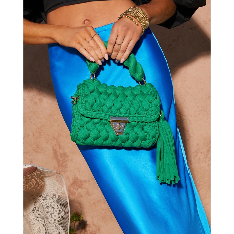 Resort Only Braided Top Handle Bag