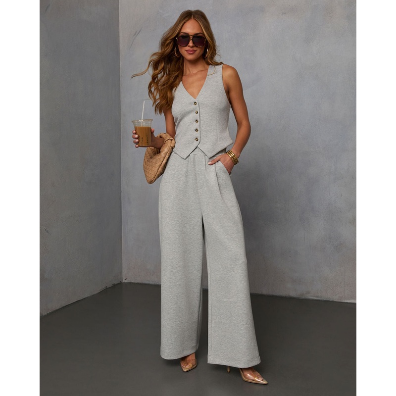 Sage High Rise Trouser Pants|Heather Grey|Olive|S|M|L