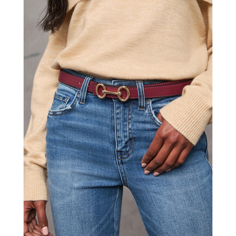 Alto Horsebit Hardware Belt|Wine|Light Brown|O/S