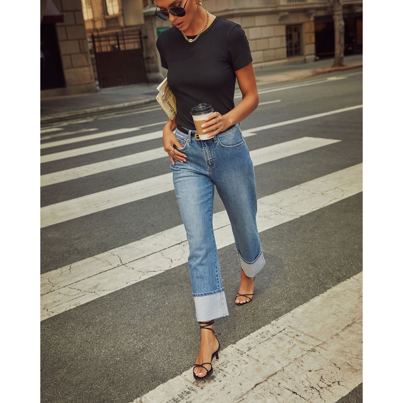 Ashland Stretch Super High Rise Straight Jeans