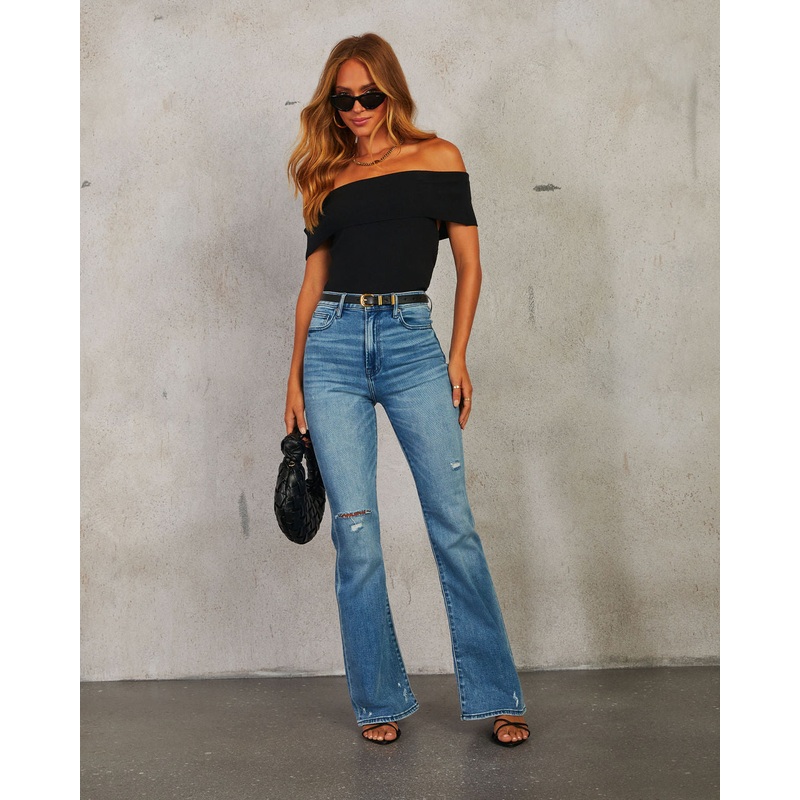 Ayla Super Stretch High Rise Flare Jeans