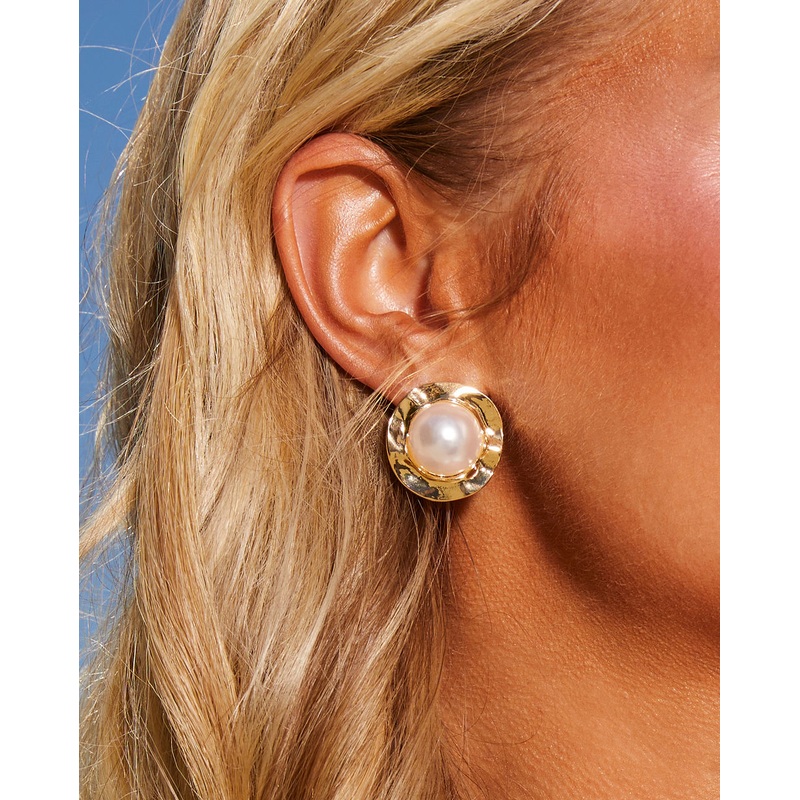 Clubhouse Core Hammered Stud Earrings