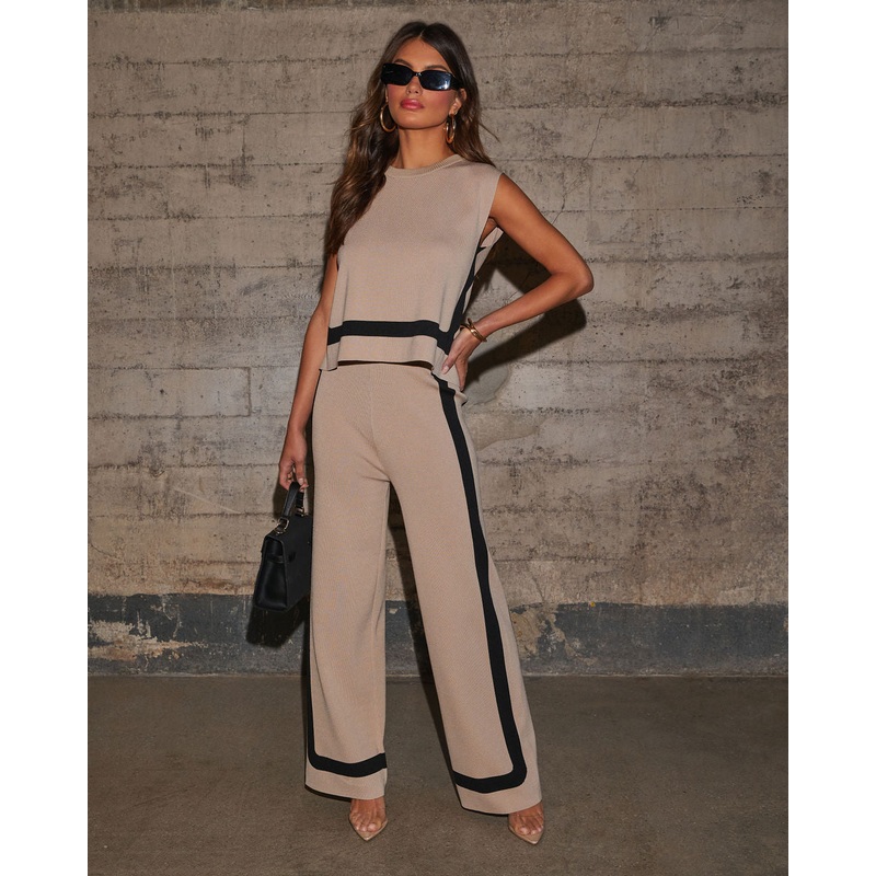 Cool Again Contrast Trim Pants