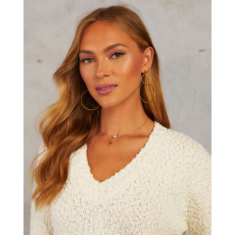 David Double Hoop Drop Earrings