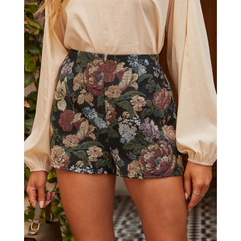 Field Romance High Rise Floral Shorts