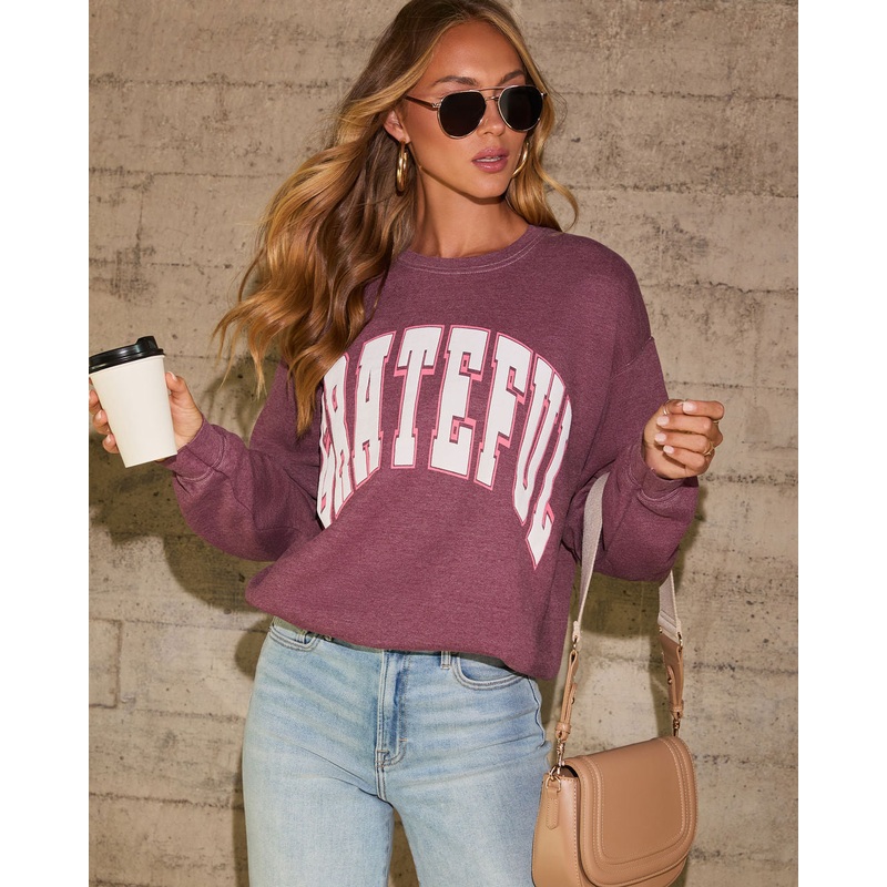 Grateful Relaxed Graphic Sweatshirt