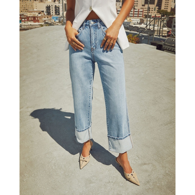 Harden Stretch Super High Rise Straight Jeans