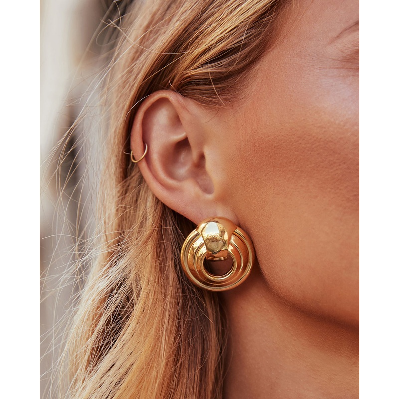 In Circles Chunky Doorknocker Earrings