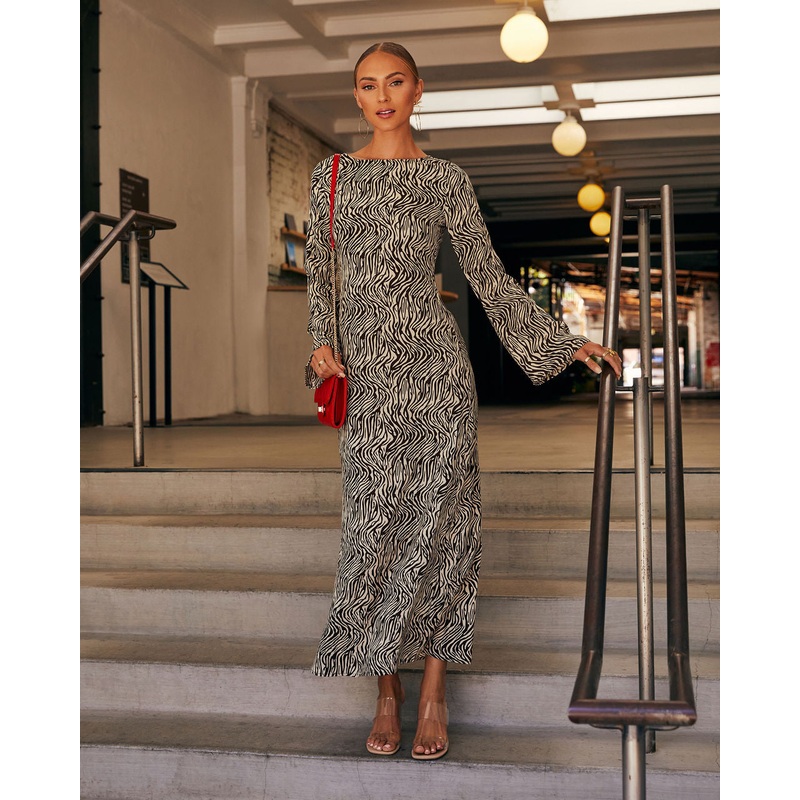 Into You Animal Print Maxi Dress