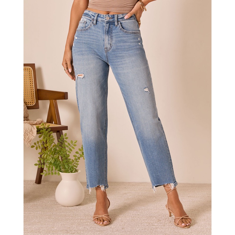 Outlaw Stretch Super High Rise Barrel Jean