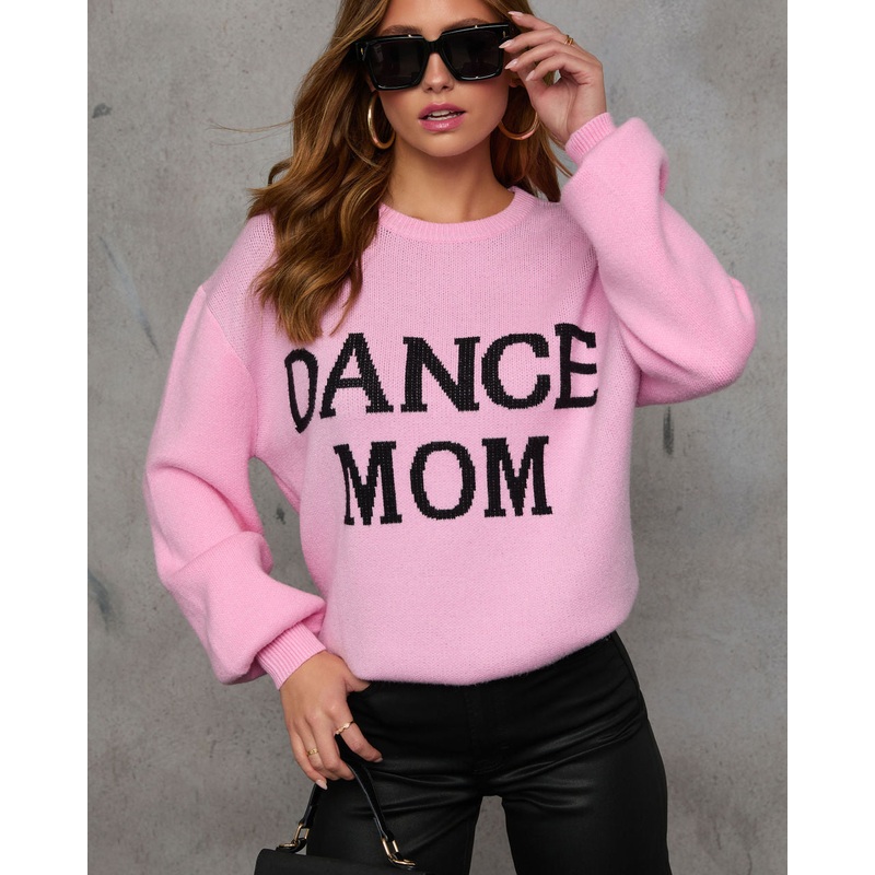 Dance Mom Knit Pullover Sweater