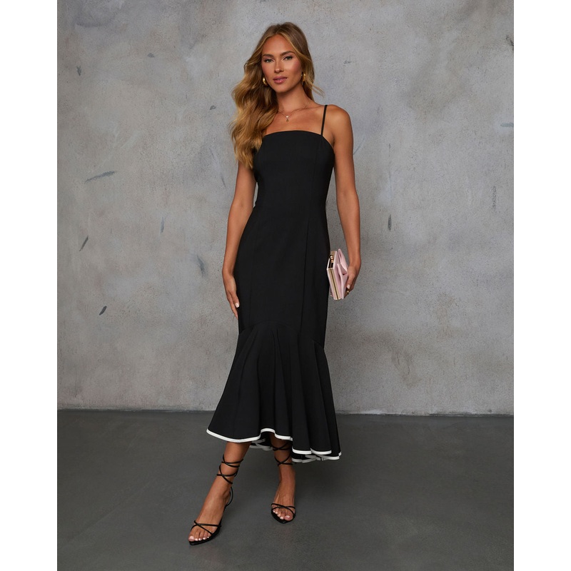 Find Me Here Fishtail Midi Dress