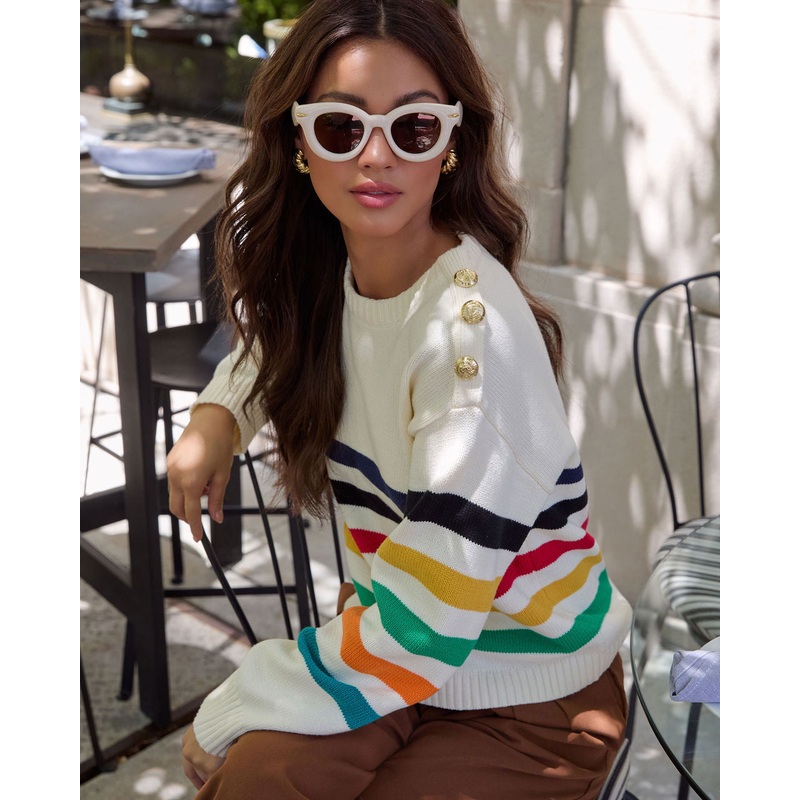 Hayride Bell Pullover Sweater|Multi|XS|S|M|L|XL