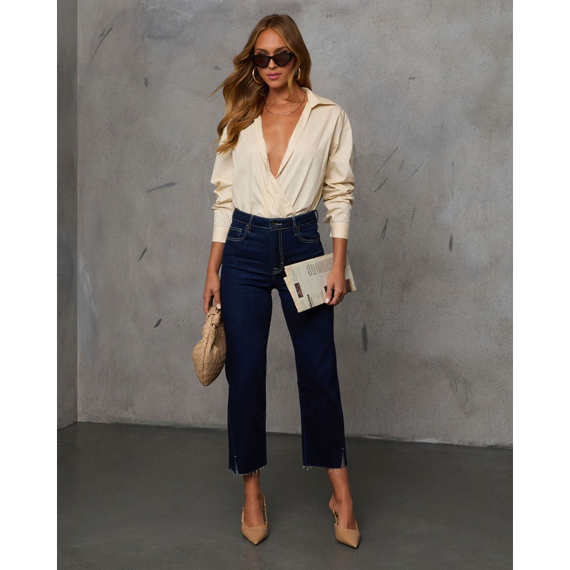 Marisse High Rise Relaxed Straight Leg Jeans