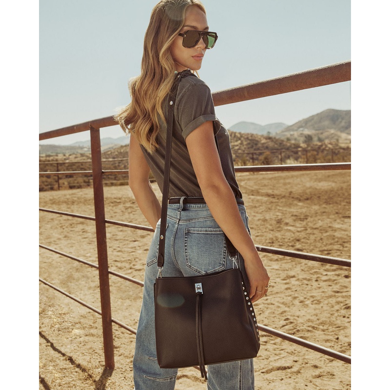 My Beau Leather Bucket Bag|Black|Almond|O/S