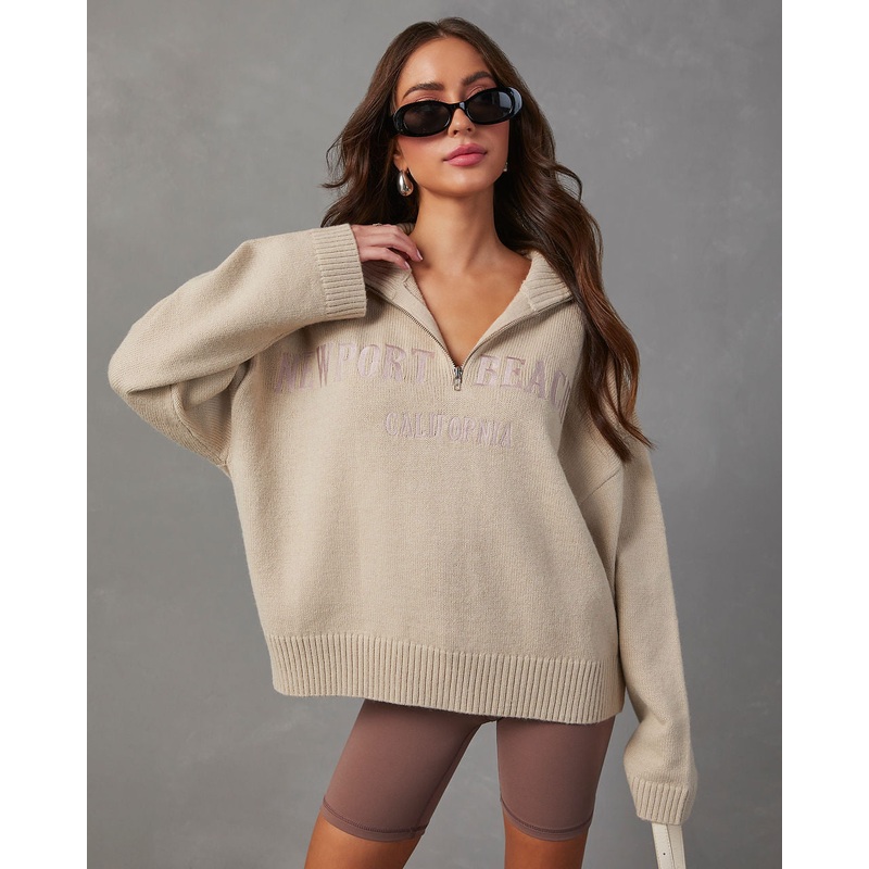 Newport Beach California Half Zip Pullover