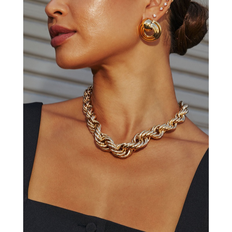 Rope You In Chunky Twisted Necklace