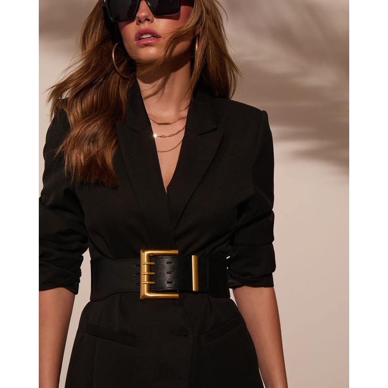 Aydin Wide Elastic Buckle Belt