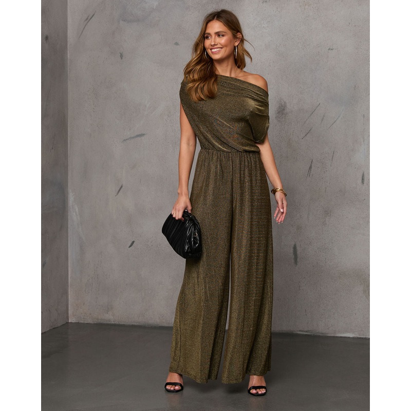 Baylor Draped Off The Shoulder Jumpsuit