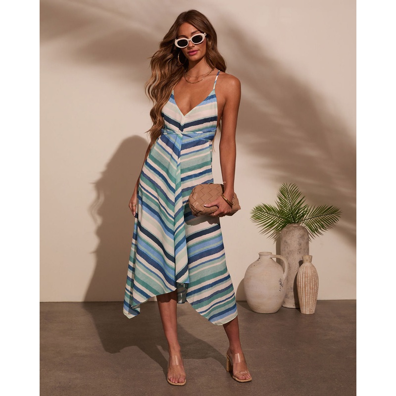 Briar Striped Lightweight Midi Dress