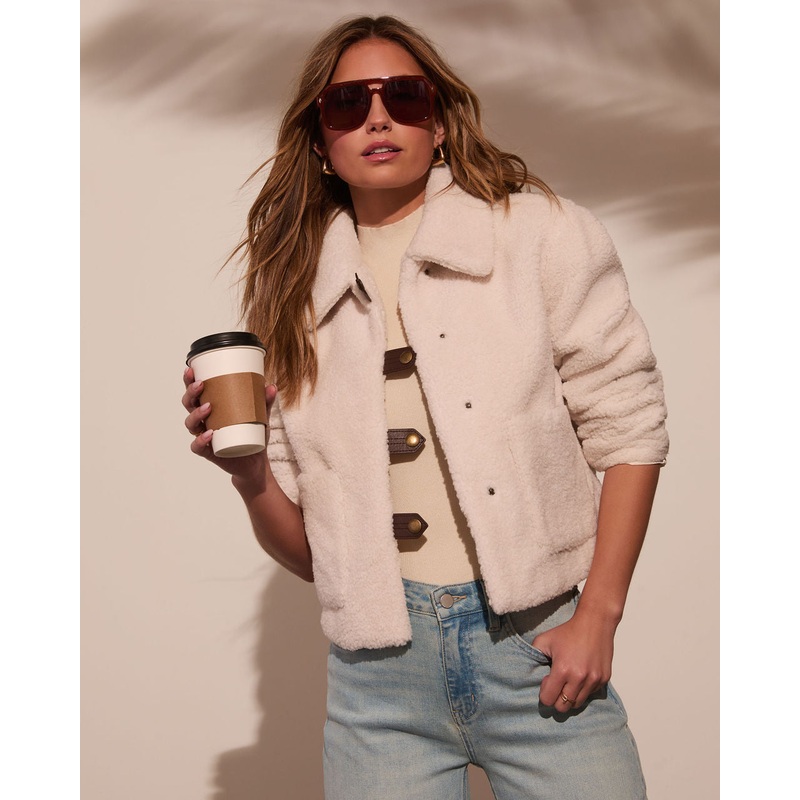 Bundle Up Teddy Coat|Natural|S|M|L