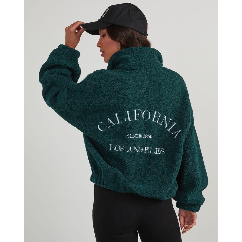 California Teddy Fleece Half Zip Jacket