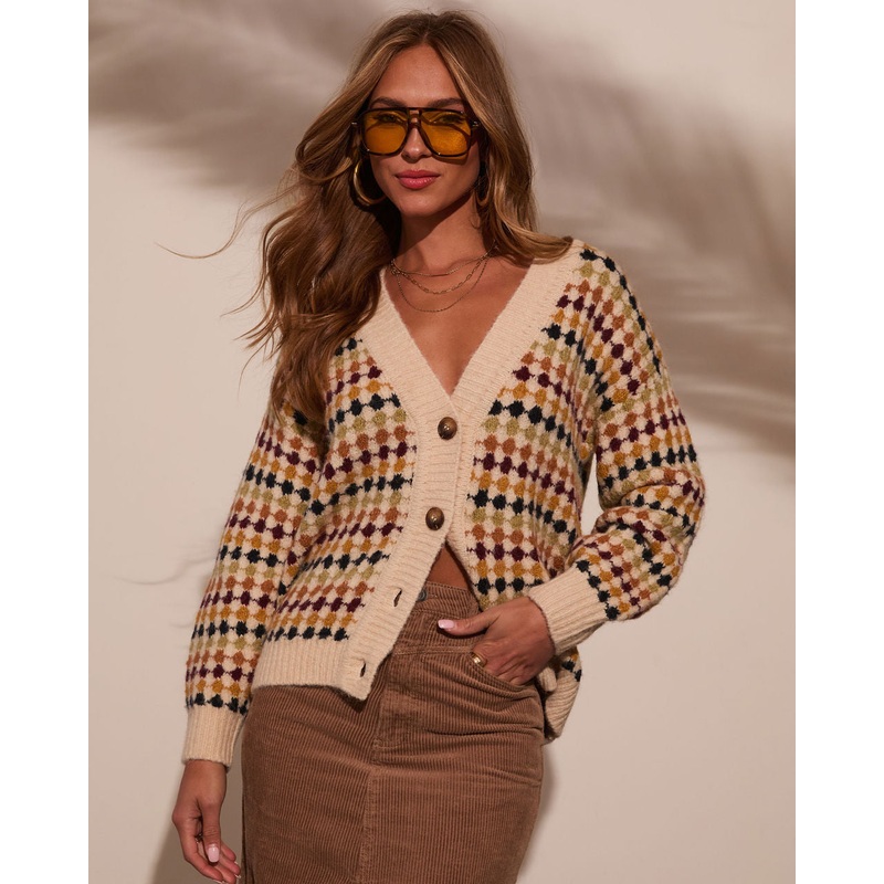 Cozy Up Abstract Knit Cardigan