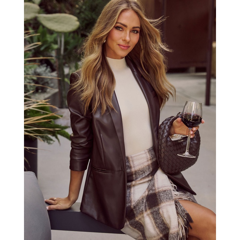 Don’t Wait Up Leather Blazer|Black|Brown|Ecru|XS|S|M|L|XL