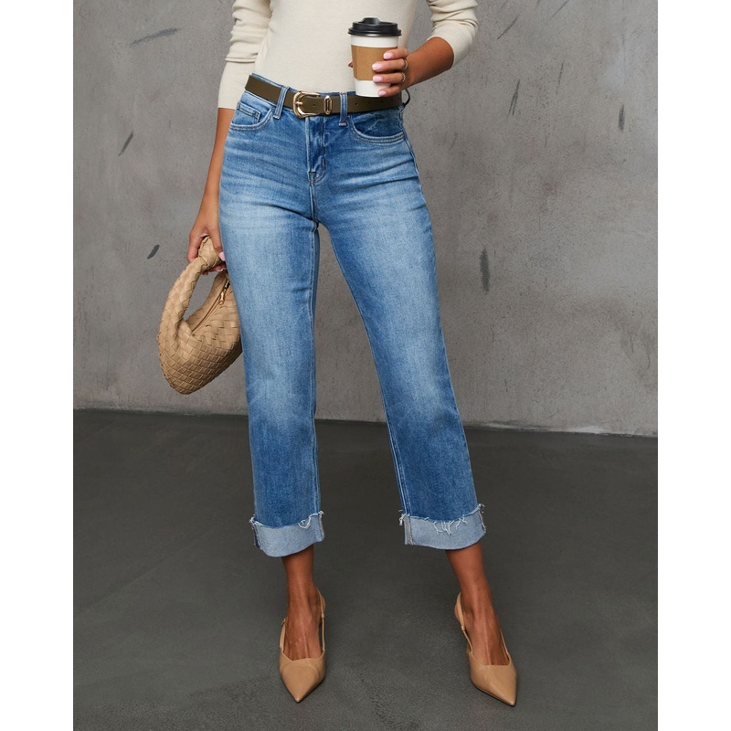 Huntley Cropped Straight Leg Denim