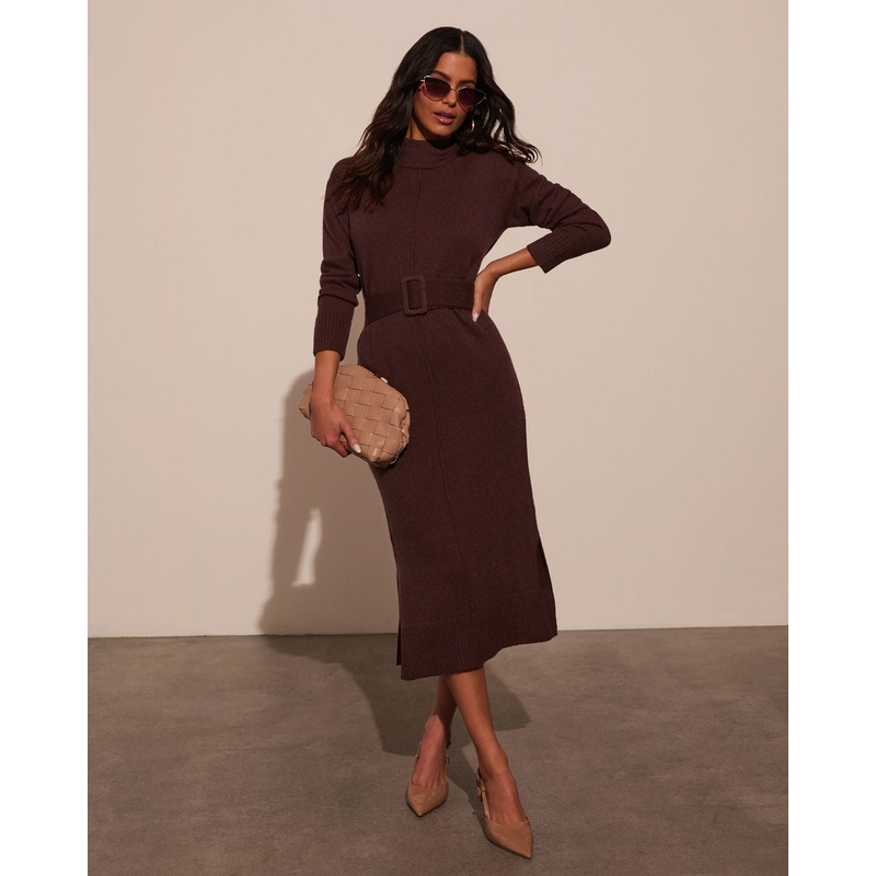 Huntley Mockneck Midi Sweater Dress