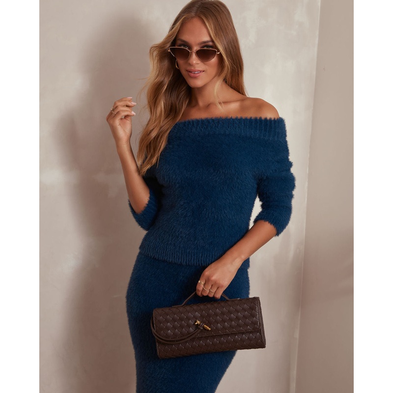 Porta Woven Leather Top Handle Clutch