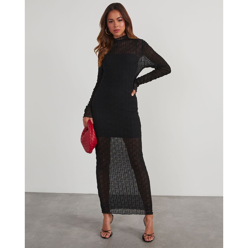Take Me Dancing Long Sleeve Midi Dress