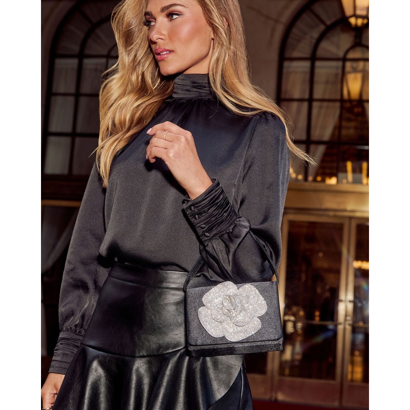 Yours Only Embellished Floral Handbag