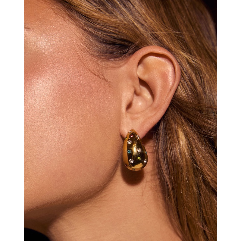 Dazzle Me Embellished Teardrop Stud Earrings
