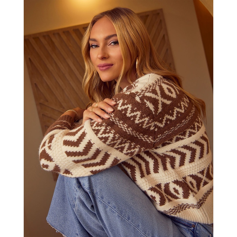 Dean Abstract Print Pullover Sweater