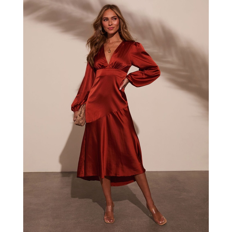 Downtown Darling Satin Maxi Dress