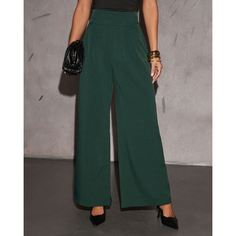 Ellison Wide Leg Pants|Green|XS|S|M|L|XL