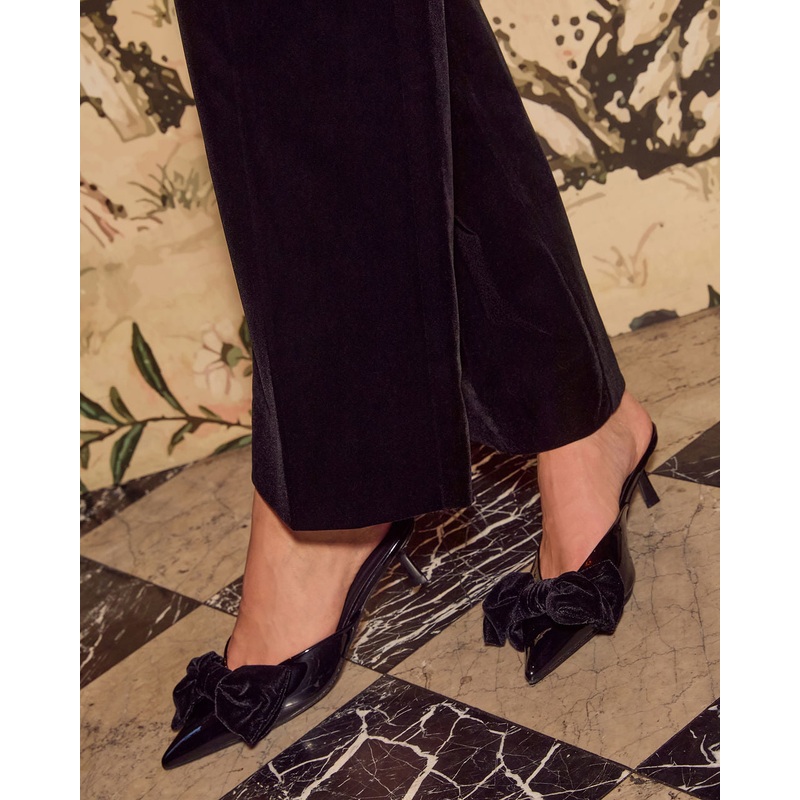 Holiday Charm Bow Kitten Heel Mule
