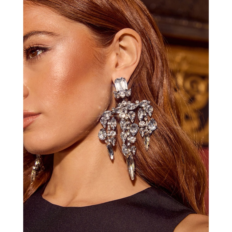 Jolly Gleam Rhinestone Chandelier Earrings