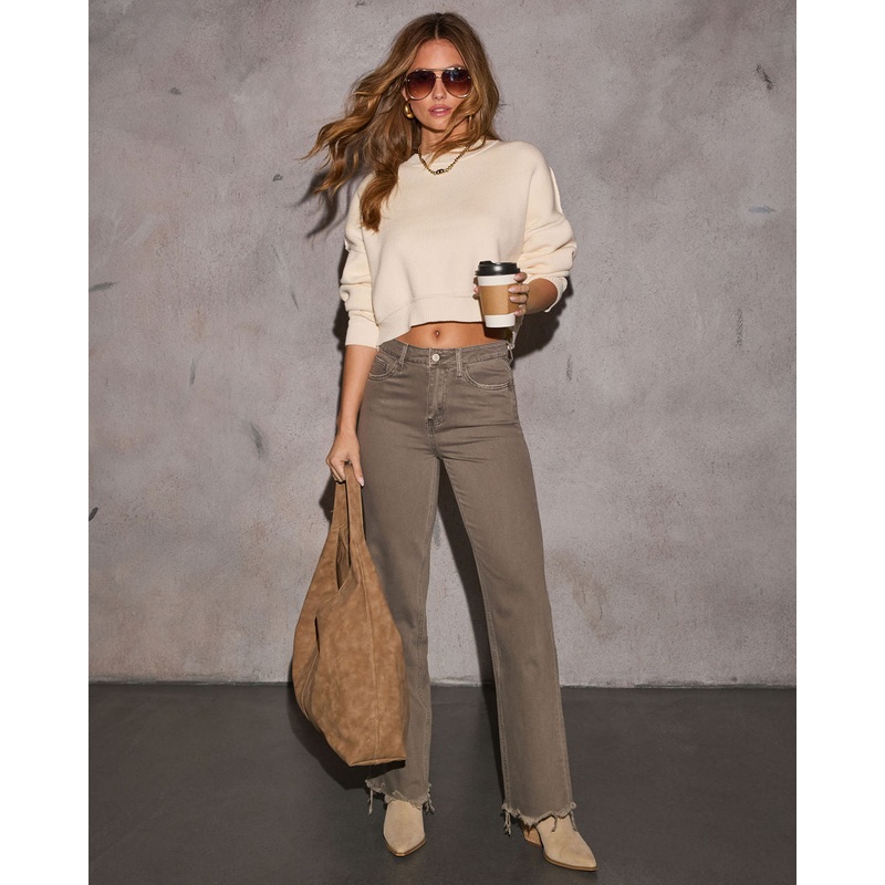 Marlien Rigid 90’s Vintage Frayed Hem Jeans