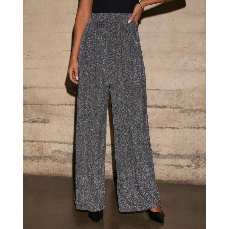 Meet And Greet Lurex Knit Trouser Pants
