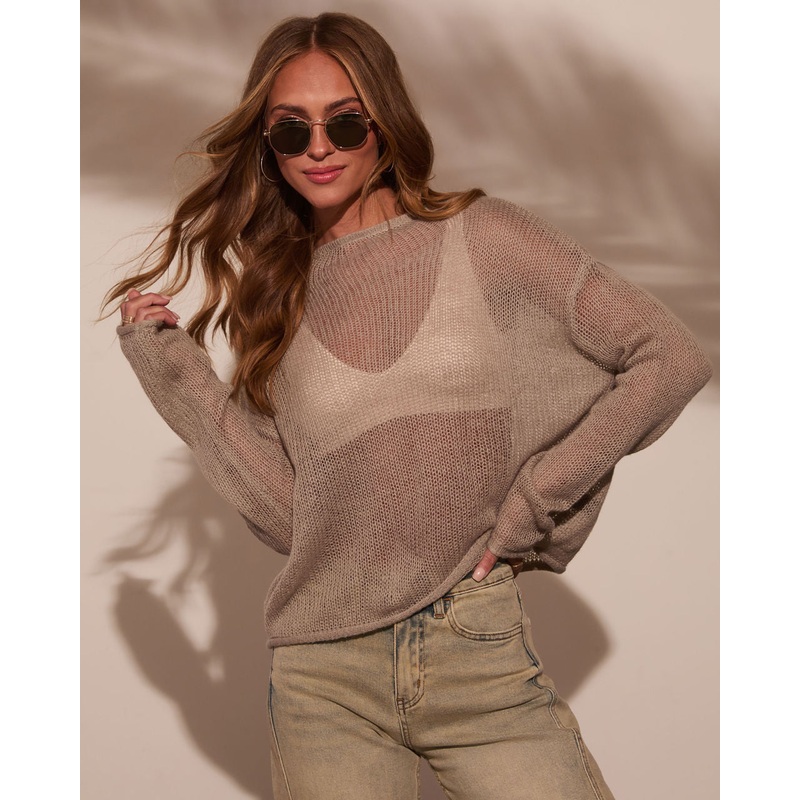 Moxy Open Knit Sweater|Grey|S|M|L