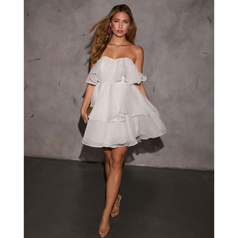 Nelma Tiered Strapless Mini Dress